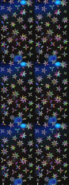 Küçük çiçekteki sevimli çiçek deseni. Gri ve mavi renkte yaz çiçekleri. Raster deseni. Raster illüstrasyonu.