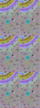 Gri ve nötr renkte çiçekler. Çiçek desenli eskiz, darbeler, sıçramalar, yaz çiçekleri. Raster illüstrasyonu.