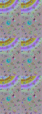 Küçük renkli çiçekler. Motley illüstrasyonu. Moda baskıları için zarif bir şablon. Gri ve nötr çiçekli bahar çiçekleri. Küçük çiçekte şirin desenler.