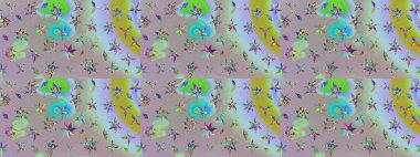 Tarafsız ve gri renklerde. Çiçek. Taslak dekoratif arka plan, çiçek mandala. Raster illüstrasyonu.