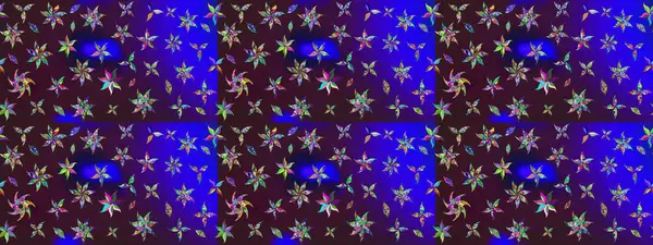 Miles Fleur, süslü püslü bir süs. Eski usul. Raster illüstrasyonu. Tomurcukları papatya çiçekleri olan sevimli bir çiçek deseni. Kumaş, tekstil, duvar kağıdı baskısı için. Taslak arkaplan.