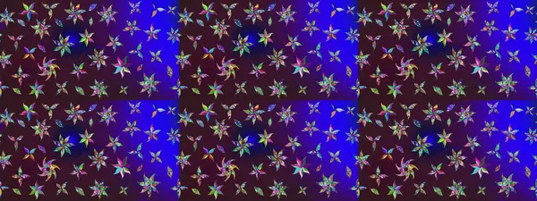 Suluboya, elle çizilmiş. Eskiz arkaplan modeli. Raster - stok. Vadinin çiçekleri kahverengi ve mavi renklerde.