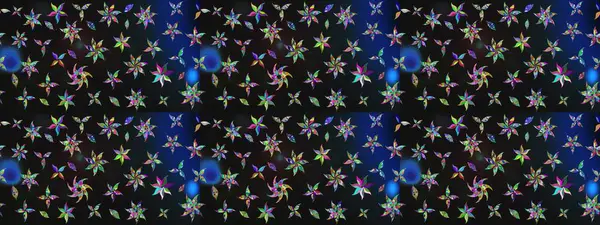 Küçük renkli çiçekler. Küçük çiçekte güzel bir desen. Robot resim. Motley illüstrasyonu. Moda baskıları için zarif bir şablon. Çiçekli yaz çiçekleri.