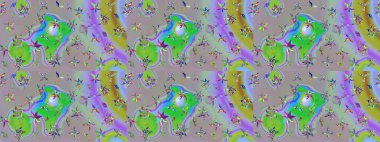 Raster illüstrasyonu. Suluboya stilinde tarafsız ve gri renklerde. Küçük çiçekli bahar deseni çiz.