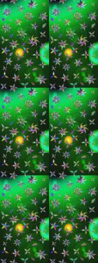 Güzel kumaş deseni. Raster illüstrasyonu. Bahar çiçekli güzel bir çiçek deseni..