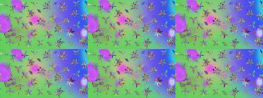 Çizim raster deseni. Güzel kumaş deseni. Çiçek arka planı.