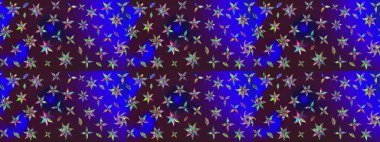 Kahverengi ve mavi çiçekli bahar çiçekleri. Motley illüstrasyonu. Küçük renkli çiçekler. Küçük çiçekte güzel bir desen. Moda baskıları için zarif bir şablon.