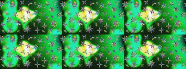 Renkli Bahar Teması eskiz kalıbı. Düz Çiçek Elementleri Tasarımı. Raster illüstrasyonu. Zarif Çiçekler Çiçek Çiçeği Su Boyası Yeşil ve mavi renklerde.