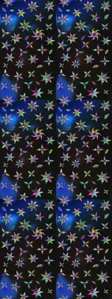 Gri ve mavi renkte çiçekler. Çiçekli karalama şeklinde Raster çiçek deseni. Nazik, narin çiçek arkaplanı.