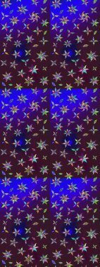 Vadinin çiçekleri kahverengi ve mavi renklerde. Eskiz arkaplan modeli. Raster - stok. Suluboya, elle çizilmiş.