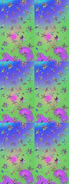 Eskiz geçmişi. Tomurcukları çiçek olan sevimli bir çiçek deseni. Kumaş, tekstil, duvar kağıdı baskısı için. Raster illüstrasyonu. Raster. Antika retro tarzı.