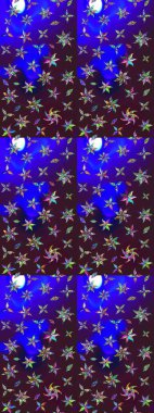 Anti-stres için soyut örnek sayfası. Kahverengi ve mavi renklerde. Raster illüstrasyonu.