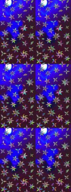 Anti-stres için soyut örnek sayfası. Kahverengi ve mavi renklerde. Raster illüstrasyonu.