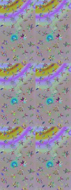 Klasik taslak çizimi. Çiçek grisi ve nötr çizim deseni. Raster çiçek izi..