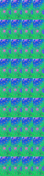 Küçük çiçekteki sevimli çiçek deseni. Yeşil ve mavi renkte çiçekler.