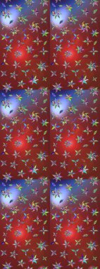 Tekstil veya kitap kapakları, imalat, duvar kağıtları, baskı, hediye paketi ve yapıştırma kitabı için çiçek eskizi geçmişi. Küçük çaplı çiçeklerdeki basit şirin desenler. Raster illüstrasyonu.