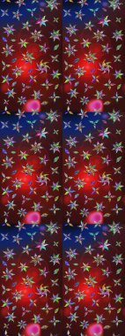 Kahverengi ve kırmızı renkte çiçekli çiçek deseni. Suluboya tarzında kahverengi ve kırmızı renkte çiçekler.