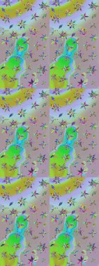 Moda baskısı. Dekorasyon ve tasarım için güzel bir desen. Suluboya çizim kalıbı. Çiçeğin suluboya çizimlerinin mükemmel deseni. Eski.