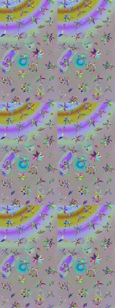 Gri ve nötr renkte çiçekler. Raster illüstrasyonunda çiçek deseni çizimi.