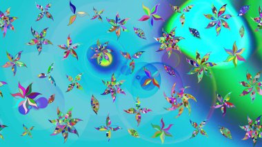 Raster deseni. Çiçekli çiçek deseni, suluboya. Süslü kumaş deseni.