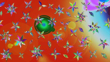 Zarif, parlak ve eskiz turuncu ve kırmızı çiçek desenli. Sabıka baskıları, bebek kıyafetleri, duvar kâğıtları, paket kutuları vb..