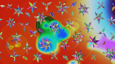 Raster illüstrasyonu. Tekstil veya kitap kapakları, imalat, duvar kağıtları, baskı, hediye paketi ve yapıştırma kitabı için çiçek eskizi geçmişi. Küçük ölçekli çiçeklerdeki basit sevimli desen.