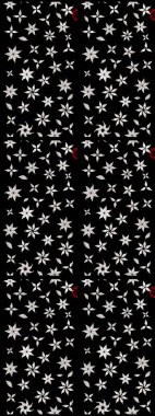 Siyah ve nötr renkler üzerine çiçek desenli çizimler, el yapımı papatyalar, papatyalar. Tekrar eden çiçek arkaplanı, zarif siyah ve nötr çiçek duvar kağıdı.