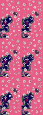 Zarif, parlak ve eskiz pembe ve nötr çiçek deseni tasarımı. Raster. Sabıka baskıları, bebek kıyafetleri, duvar kâğıtları, paket kutuları vb..