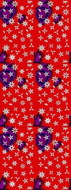 Raster. Kumaş, tekstil, duvar kağıdı baskısı için. Eskiz geçmişi. Raster illüstrasyonu. Tomurcukları çiçek olan sevimli bir çiçek deseni. Antika retro tarzı.