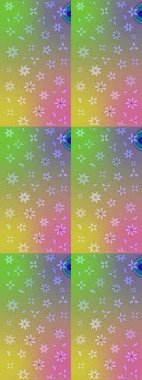 Tarafsız ve yeşil el çizimi desen. Karalama çiçekleri çizim kalıbı. Raster deseni. Sanat inspineutral ve yeşil stil çiçekler ve yapraklar.