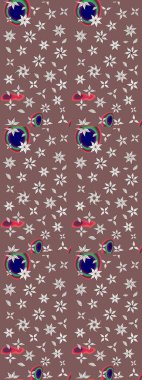 Modern stil dokusu. Çiçek desenli raster, kahverengi ve nötr çizgi desenli soyut raster arkaplan.