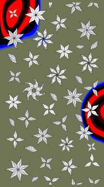 Raster illüstrasyonu. Tekstil veya kitap kapakları, imalat, duvar kağıtları, baskı, hediye paketi ve yapıştırma kitabı için çiçek eskizi geçmişi. Küçük ölçekli çiçeklerdeki basit sevimli desen.