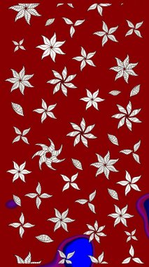 Renkli Bahar Teması eskiz kalıbı. Kırmızı ve nötr renklerde çiçekler. Düz Çiçek Elementleri Tasarım Raster illüstrasyonu. Çiçek eskiz kalıbı geçmişi.