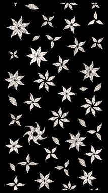 Eski usul. Raster illüstrasyonu. Kumaş, tekstil, duvar kağıdı baskısı için. Tomurcukları papatya çiçekleri olan sevimli bir çiçek deseni. Miles Fleur, süslü püslü bir süs. Taslak arkaplan.