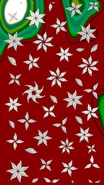 Küçük çiçekteki sevimli çiçek deseni. Güzel kumaş deseni. Güzel karalamalı çiçek desenli çizim. Raster illüstrasyonu.