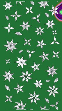 Raster. Yeşil ve nötr renkte güzel çiçekli eskiz deseni, suluboya çiçek deseni, duvar kağıdı, kart veya kumaş için fayanslı.