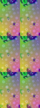 Raster düz çiçek çizim deseni. Tarafsız ve yeşil renklerde çiçekler. Tasarım hediye paketi, tebrik kartları, posterler ve afiş tasarımı.