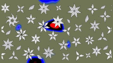 Moda baskıları için zarif bir şablon. Halk tarzı. Modern çiçek arkaplanı. Parlak renkli çiçekleri ve yeşil ve nötr renklerde yaprakları olan muhteşem bir çiçek deseni..