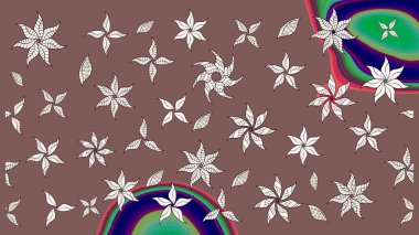 Eski usul. Eskiz geçmişi. Kumaş, tekstil, duvar kağıdı baskısı için. Tomurcukları çiçek olan sevimli bir çiçek deseni. Raster. Raster illüstrasyonu.