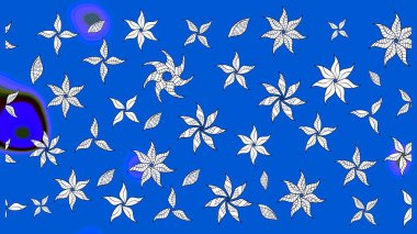 Soyut çiçek çizim kalıbı arka planı. Raster illüstrasyonu. Mavi ve nötr renklerde. Raster deseni. Küçük çiçekte sevimli çiçek deseni var..