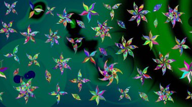 Raster deseni. Küçük çiçekte güzel bir çiçek deseni var. Çiçekli çiçek deseni, suluboya..