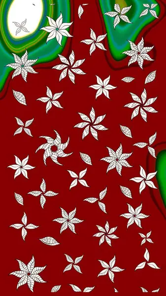 Küçük çiçekteki sevimli çiçek deseni. Güzel kumaş deseni. Güzel karalamalı çiçek desenli çizim. Raster illüstrasyonu.