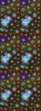 Küçük çaplı çiçeklerdeki basit şirin desenler. Tekstil veya kitap kapakları, imalat, duvar kağıtları, baskı, hediye paketi ve yapıştırma kitabı için çiçek eskizi geçmişi. Raster illüstrasyonu.