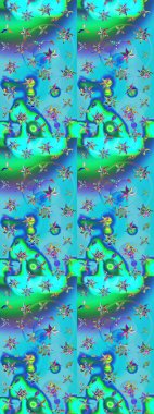 Çizim raster deseni. Çiçek arkaplan. Güzel kumaş deseni.