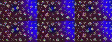 Küçük çiçekteki sevimli çiçek deseni. Kahverengi ve mavi renkte çiçekler.