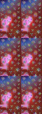 Çiçek deseni. Renkli Bahar Teması eskiz kalıbı. Raster güzel kumaş deseni çiziyor. Düz Çiçek Elementleri Tasarımı.