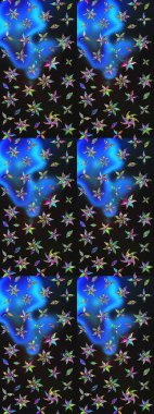 Bahar çiçekleriyle güzel bir çiçek deseni çizmişsin. Raster illüstrasyonu. Güzel kumaş deseni.