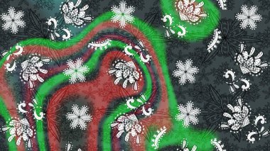 Raster illüstrasyonundaki çiçek desenli çizim. Güzel kumaş deseni. Düz Çiçek Elementleri Tasarımı. Renkli Bahar Teması çizim şablonu.