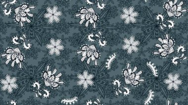 Küçük renkli çiçekler. Motley illüstrasyonu. Moda baskıları için zarif bir şablon. Robot resim. Çiçekli bahar çiçekleri. Küçük çiçekte şirin desenler.