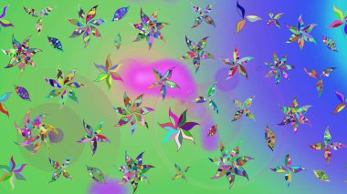 Raster çiçekli arka plan. Güzel eskiz şekli. Güzel kumaş deseni. Düz Çiçek Elementleri Tasarımı. Renkli Yaz Temalı eskiz kalıbı. Yazdır.